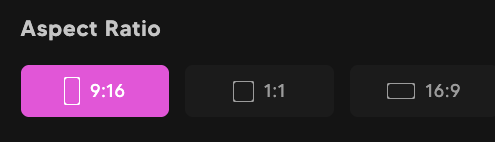 Aspect ratio selection