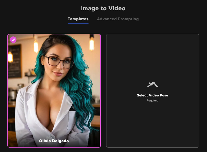 Select Character & Video Pose