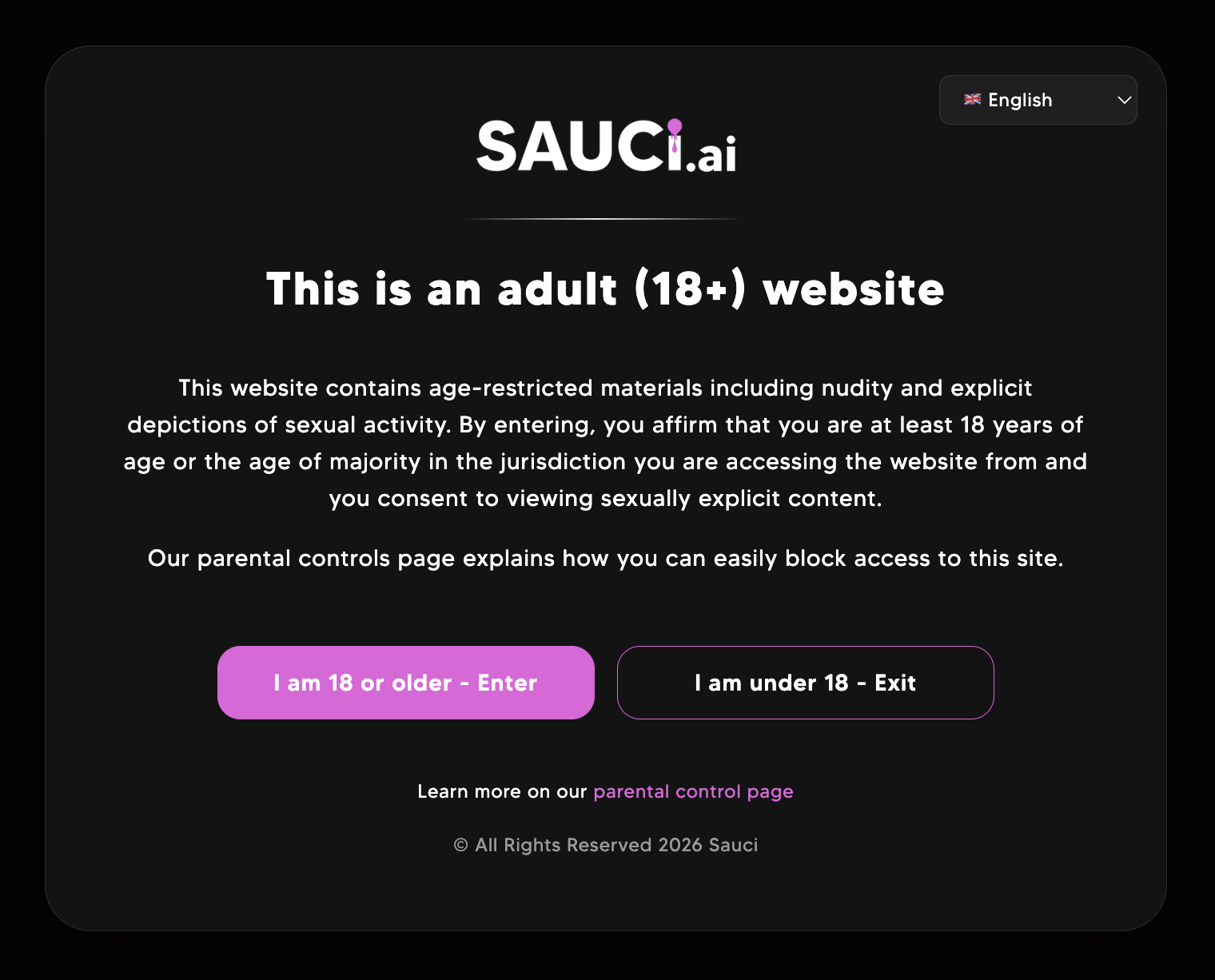 Sauci 18+ Consent