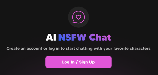 Sauci AI NSFW Chat sign-up button